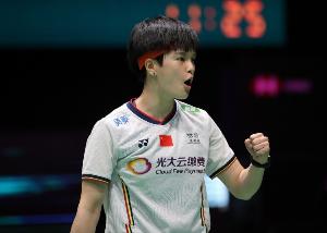 王祉怡直落两局轻取邱品蒨，晋级中国羽毛球公开赛女单半决赛