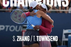 首次合作就夺冠！张帅/汤森德组合2-0夺得WTA500华盛顿站双打冠军