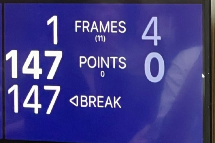 强行翻袋造满分！张安达对阵丁俊晖第6局 轰出生涯第4杆147满分杆