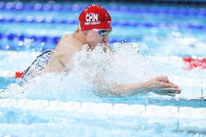 世锦赛男子50米蛙泳决赛：覃海洋26秒67摘得铜牌，意大利选手夺金